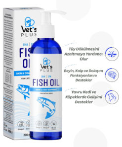 Alternative view of Vet's Plus Balık Yağı 200ml (Omega 3 ve 6 ile Tüy ve Cilt Sağlığı Desteği, Kedi ve Köpekler için)