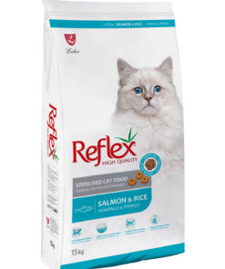 Reflex Kısırlaştırılmış / Sterilised Somonlu ve Pirinçli Kedi Maması 15 kg