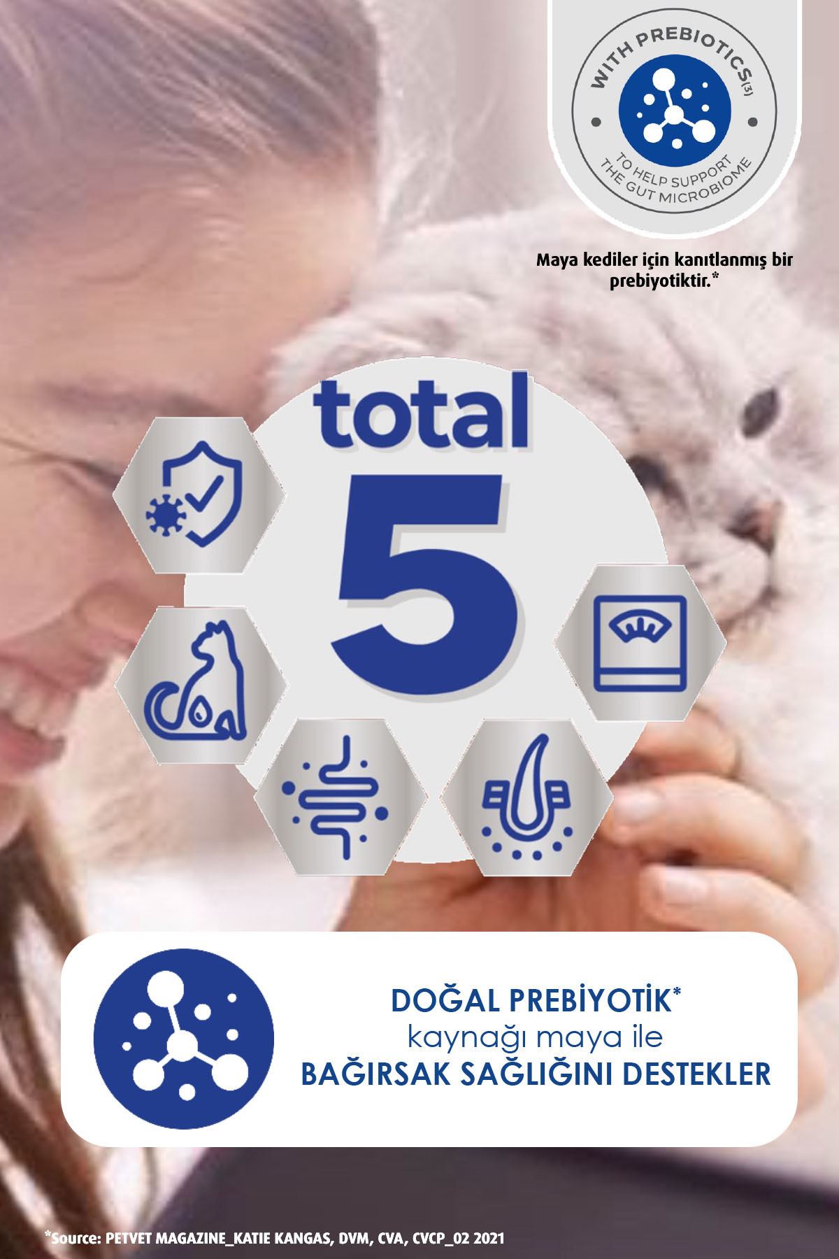 Genel Markalar Yetişkin Sığırlı Kedi Kuru Mama 750 gr Active - Görsel 3