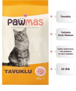 Alternative view of Pawmas Tavuklu Yetişkin Kedi Maması 10 Kg