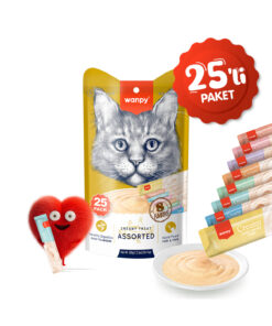 Wanpy Krema Kedi Ödül Maması 14gr (25 Adet) (Karışık Çeşitli)