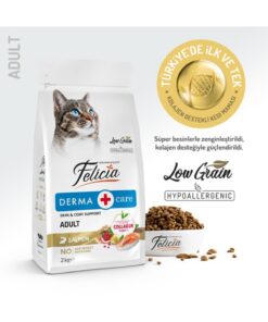 Felicia 2 Kg Yetişkin Somonlu Az Tahıllı HypoAllergenic Kedi Maması