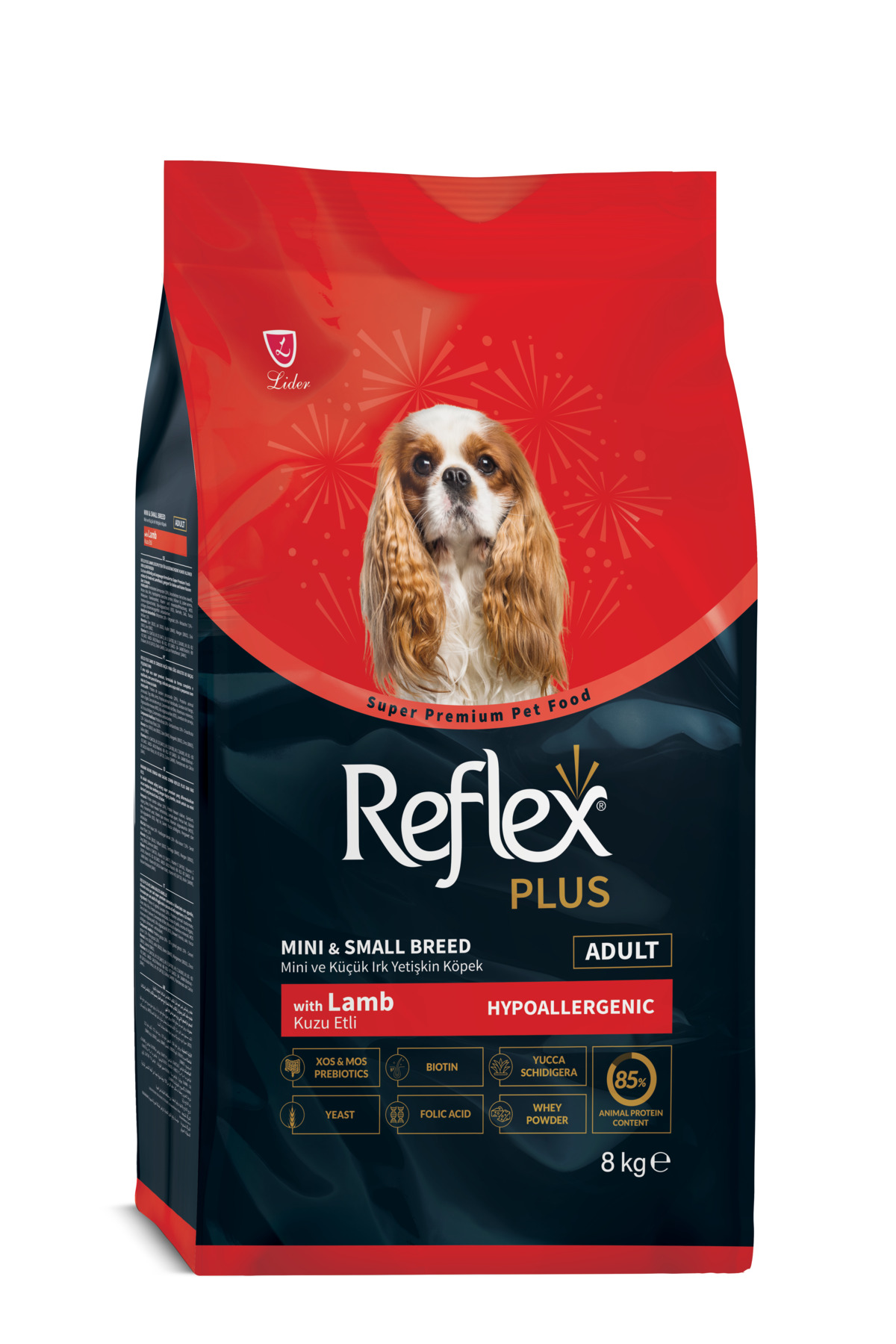 Reflex Plus Hipoalerjenik Mini ve Küçük Irklar için Kuzu Etli Yetişkin Köpek Maması 8 kg