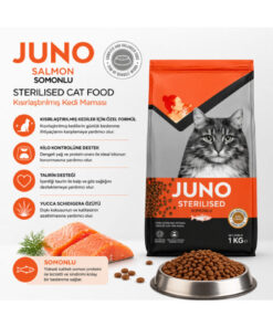 Alternative view of JUNO Somonlu Kısırlaştırılmış Kedi Maması 1 Kg
