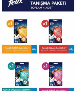 FELIX Party Mix Karışık Kedi Ödül Maması 4lü Tanışma Paketi