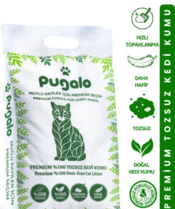 Pugalo Tozsuz Naturel Kedi Kumu Premium Koku Hapseden Topaklanan Çok Katmanlı Kedi Kumu 10LT