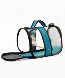 AlaPet Tünekli, Suluklu Muhabbet Kuşu Taşıma Çantası (HAVA KANALLI) Royal Milano-mavi (33CMX23CMX22CM) - Görsel 3