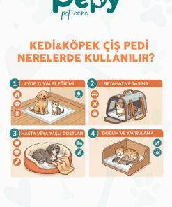 PEPY 60x90 Hijyenik Tuvalet Eğitim Pedi 30'lu 4 Paket 120 Adet - Görsel 3