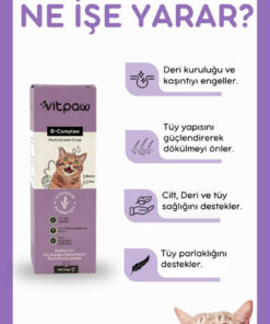 Alternative view of vitpaw B+ Complex Damla 50 ml. (KEDİLER İÇİN TÜY VE DERİ SAĞLIĞI DAMLASI)