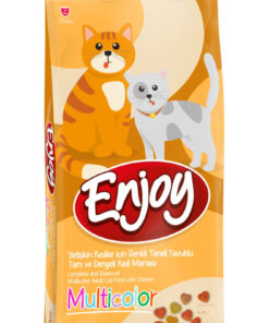 Enjoy Tavuklu Yetişkin Çok Renkli Kedi Maması 15 Kg