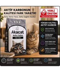 Alternative view of AKACAT Minimum Seviye Toz Aktif Karbonlu Topaklanan Kedi Kumu 10 Lt