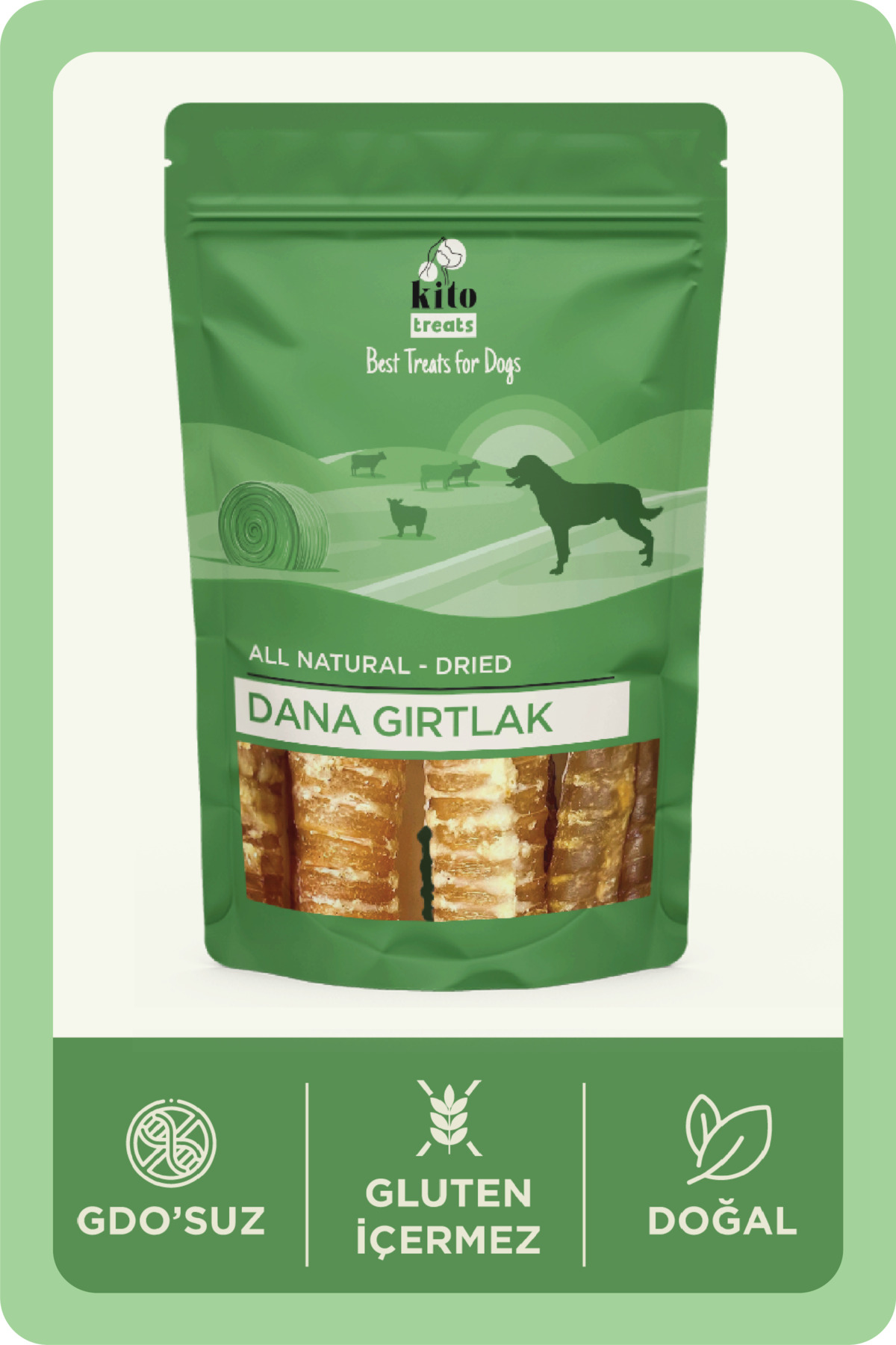 kito Dana Gırtlak Çiğnemelik Köpek Ödül Maması 0 Doğal, Glutensiz, Organik 100 gr (DOG TREAT)