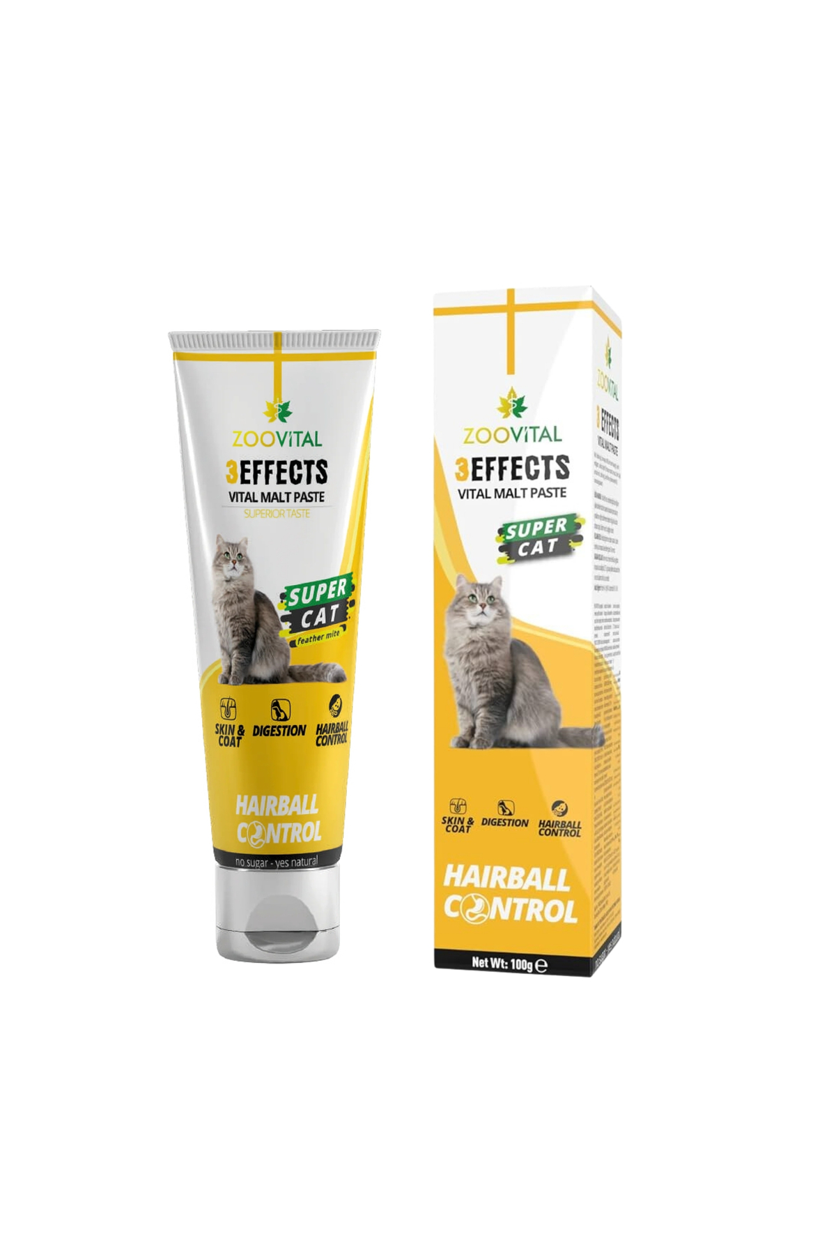 Zoovital Kediler Için Tüy Yumağı Önleyici ve Sindirim Düzenleyici Malt Macun Paste