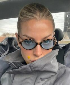 REN EYEWEAR TR MİUX LEOPAR MAVİ OVAL GÜNEŞ GÖZLÜĞÜ KADIN MODERN YENİ SEZON