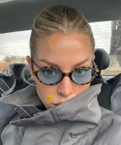 REN EYEWEAR TR MİUX LEOPAR MAVİ OVAL GÜNEŞ GÖZLÜĞÜ KADIN MODERN YENİ SEZON
