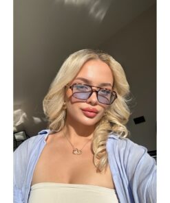 Angel Eyes Kadın Güneş Gözlüğü Dikdörtgen Leopar Çerçeve Mavi Cam