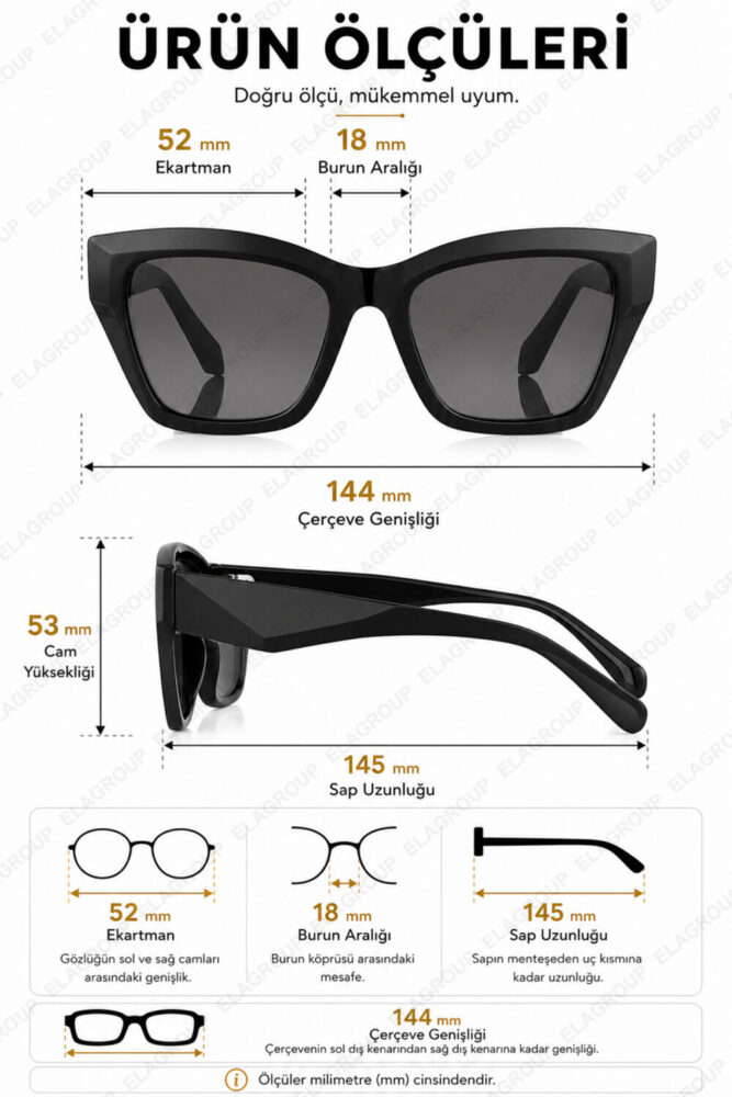 Daniel Klein Handmade Acetate Polarize - UV400 Korumalı Siyah Renk Orijinal Kadın Güneş Gözlüğü 52 Ekartman DKGG7359C1 - Görsel 2