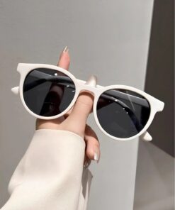 LUPİX Unisex Vintage Güneş Gözlüğü Beyaz