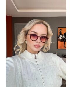 Angel Eyes Kadın Bordo Çerçeve Degrade Kırmızı Cam Avangart Oval Güneş Gözlüğü