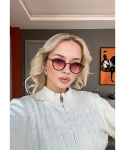 Angel Eyes Kadın Bordo Çerçeve Degrade Kırmızı Cam Avangart Oval Güneş Gözlüğü