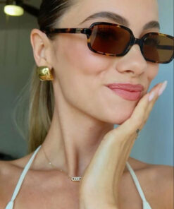 Chunky Frame Oblow Unisex Leopar Kahverengi Yeni Sezon Kare Güneş Gözlüğü