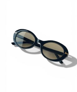 REN EYEWEAR Siena Kadın Siyah çerçeve siyah cam popüler Oval Güneş Gözlüğü – Aksesuar Detaylı Uv400