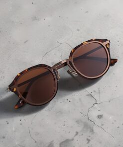 QAYYO Accessories Firoz Leopar Kahverengi Metal Uv400 Korumalı Ultra Hafif Kadın Güneş Gözlüğü