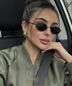 Eyesofia Milenya Siyah Elips Metal Unısex Güneş Gözlüğü