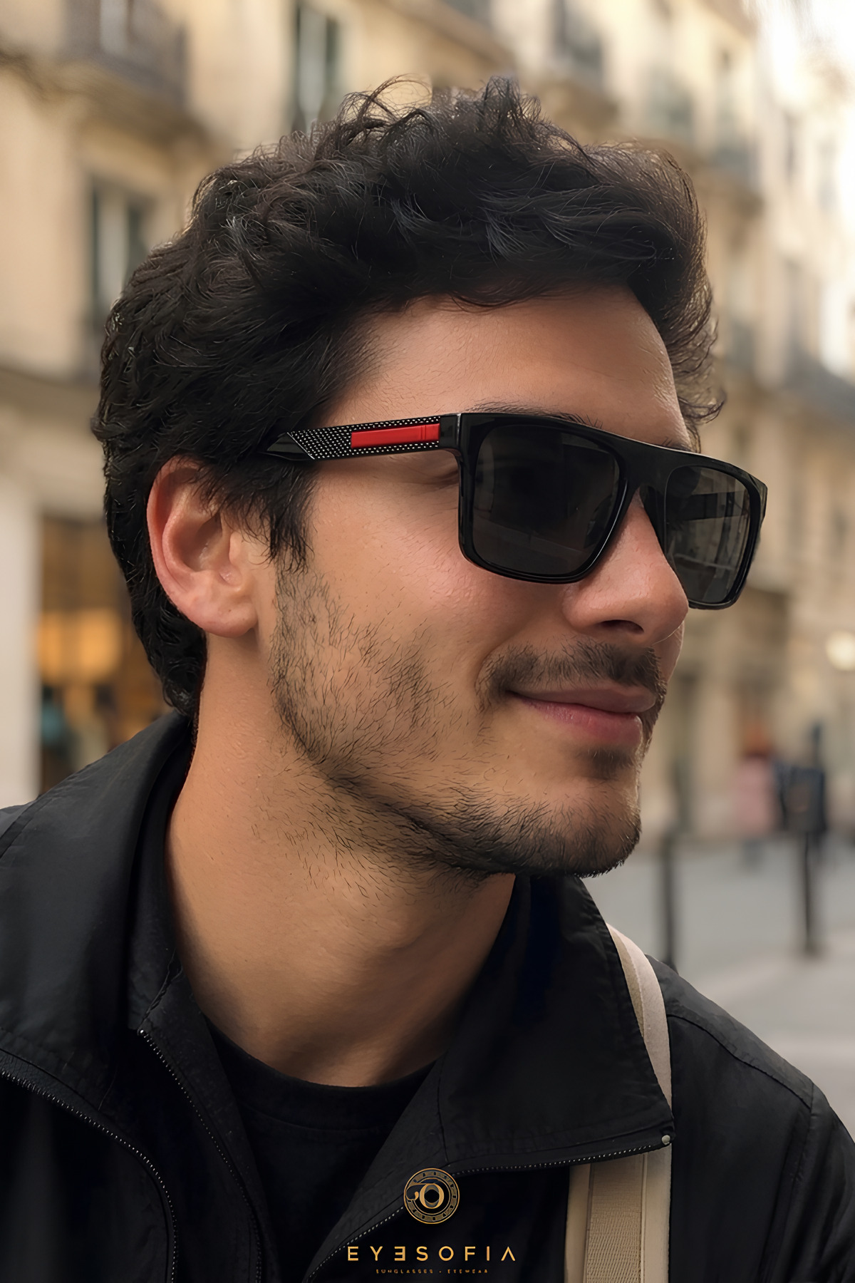 Eyesofia Lorenzo Yüksek Kalite Kemik Siyah Unisex Güneş Gözlüğü