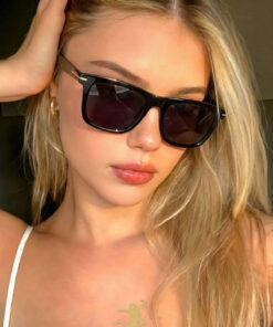 MACERATİ Arguvan Unisex Siyah Kare Çerçeve Uv400 Cam Güneş Gözlüğü