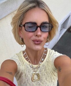 REN EYEWEAR MİUX LEOPAR MAVİ KARE GÜNEŞ GÖZLÜĞÜ KADIN MODERN YENİ SEZON