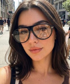 LOOKUP GÜNEŞ GÖZLÜĞÜ UV400 KORUMALI PİLOT SİYAH ÇERÇEVE NUDE CAM UNİSEX KILIF VE SİLME BEZİ HEDİYELİ