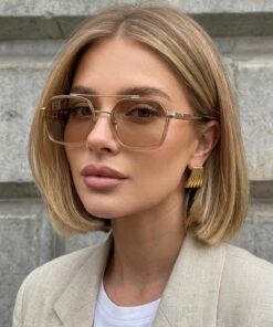 Chunky Frame Ecs Unisex Nude Kahverengi Uv400 Filtreli Ultra Hafif Güneş Gözlüğü