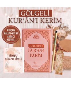 Ravza Yayınları Gölgeli Kurani Kerim Pembe Kalem Hediyeli Orta Boy 17*24 Cm