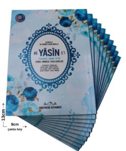 Medrese Kitab Evi Hediyelik Ekonomik 10 Adet Yasin-i Şerif Mavi 80shf Çanta Boy