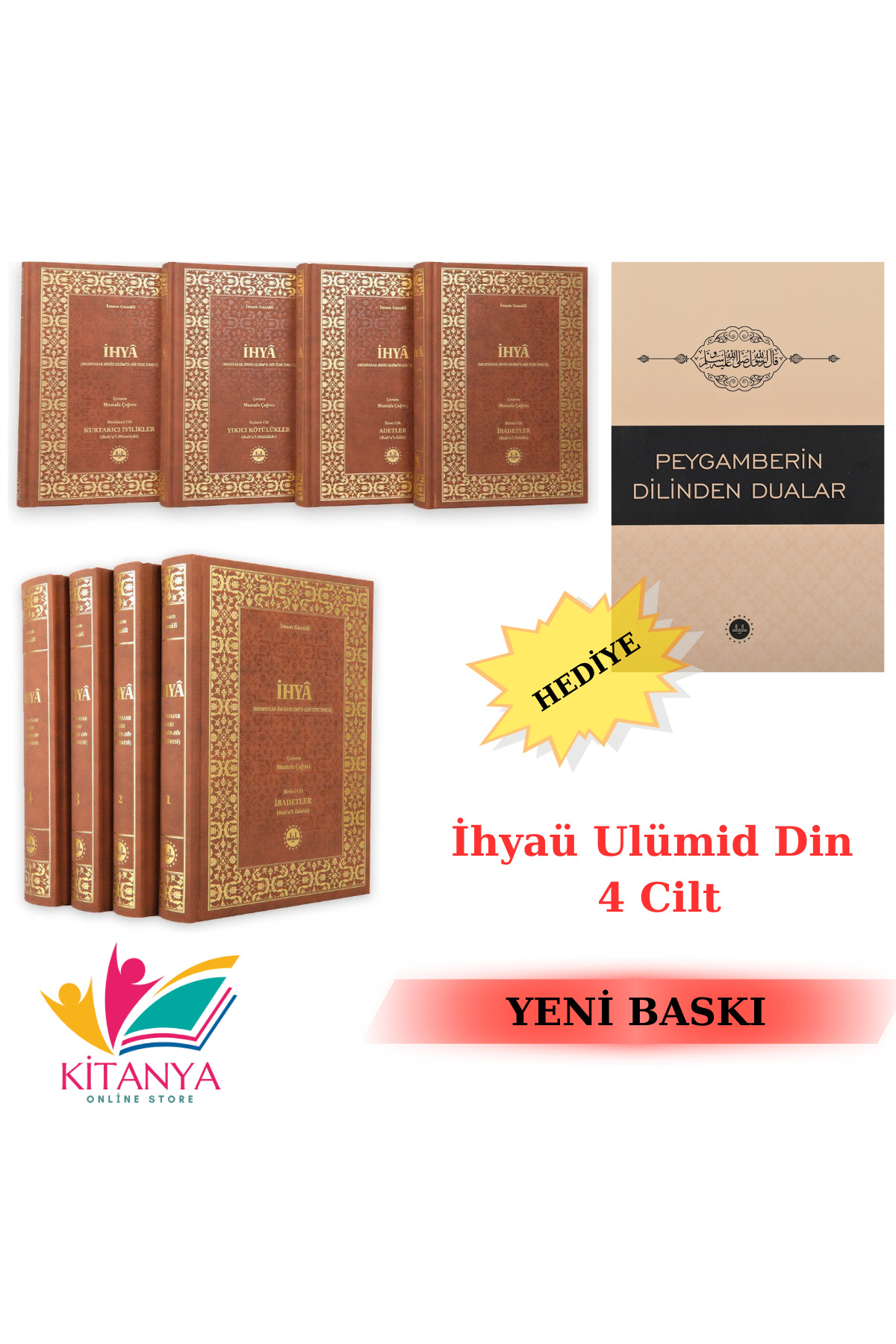Diyanet İşleri Başkanlığı Yeni Baskı Ciltli İhyaü Ulümiddin 4 Cilt - İmam Gazâlî - Hediyeli – Dini Başvuru Kaynağı