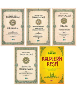 Tutku Yayınevi İmam Gazali Seti - 5 Kitap, Dil Belası Nefsin Terbiyesi Kalplerin Keşfi İslam Dilin Afetleri