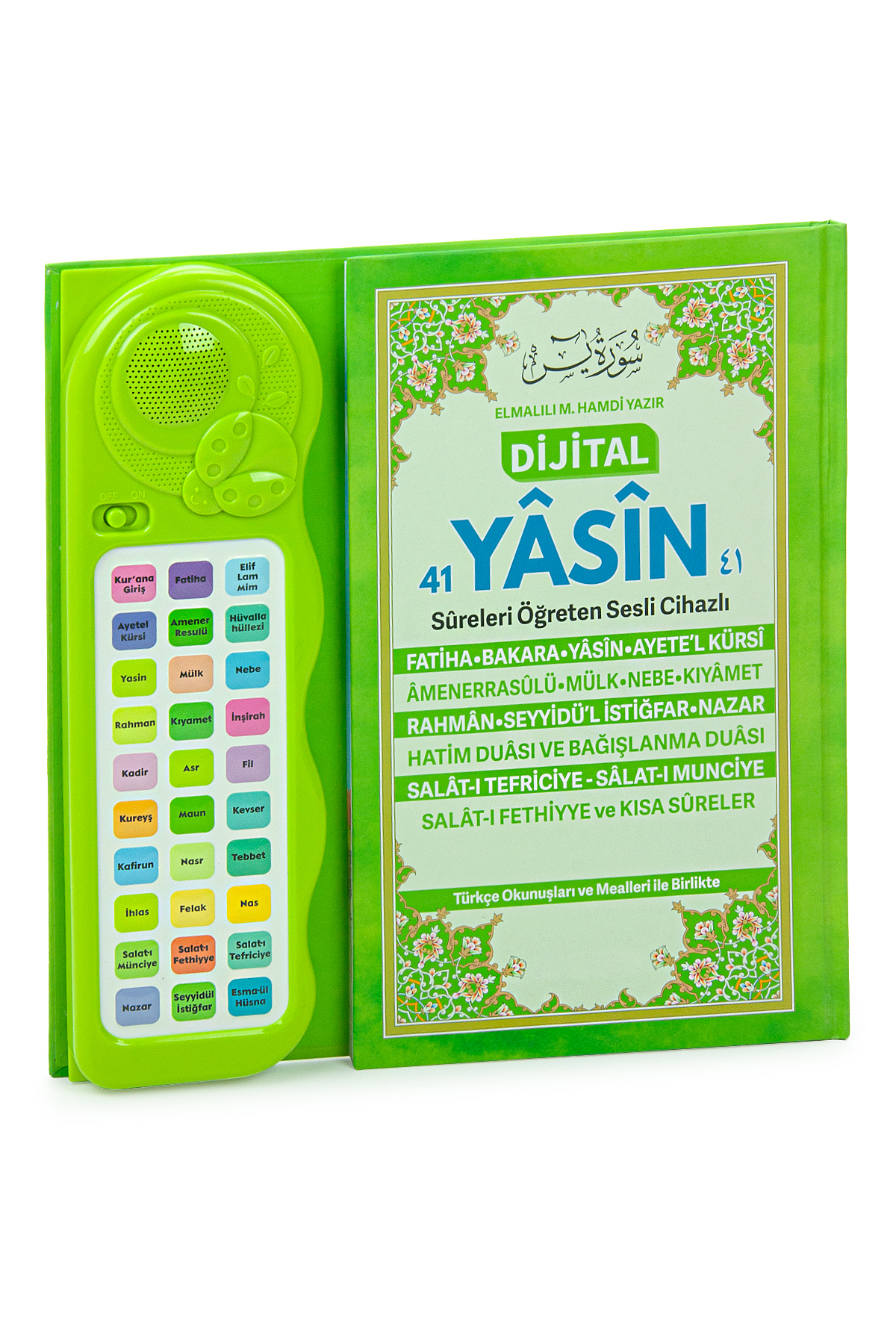 ihvan online Çocuklar İçin Sure Dua Öğreten Cihaz Sesli Yasini Şerif Kitabı Yeşil