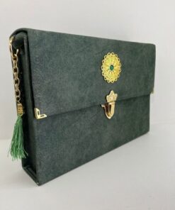Medrese Yayınları Rahle Boy 20x28 Cm 30 Cüz Hatim Seti Yeşil Nubuk Kadife Hatim Cüzü Kuranı Kerim