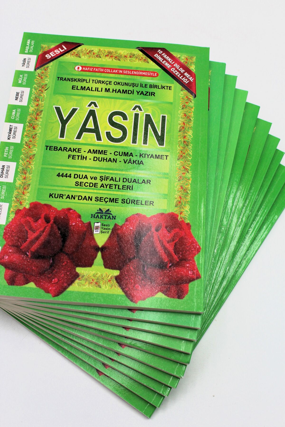 Haktan Yayın Dağıtım Ekonomik Hediyelik 10 Adet Yasin-i Şerif Yeşil Renk 80 Shf. Orta Boy(17x24cm) QR Kod/Meal/Arapça