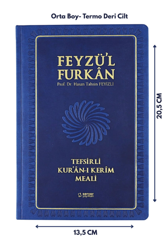 Server Yayınları Feyzü'l Furkan Tefsirli Kur'an-ı Kerim Meali Lacivert(ORTA BOY-SADECE MEAL-CİLTLİ) - Görsel 2