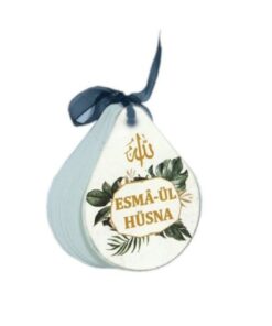 Alternative view of Coral Dağıtım Esma-ül Hüsna Damla Şekilli Kartela (10'lu Paket) Arapçası, Türkçesi ve Anlamı
