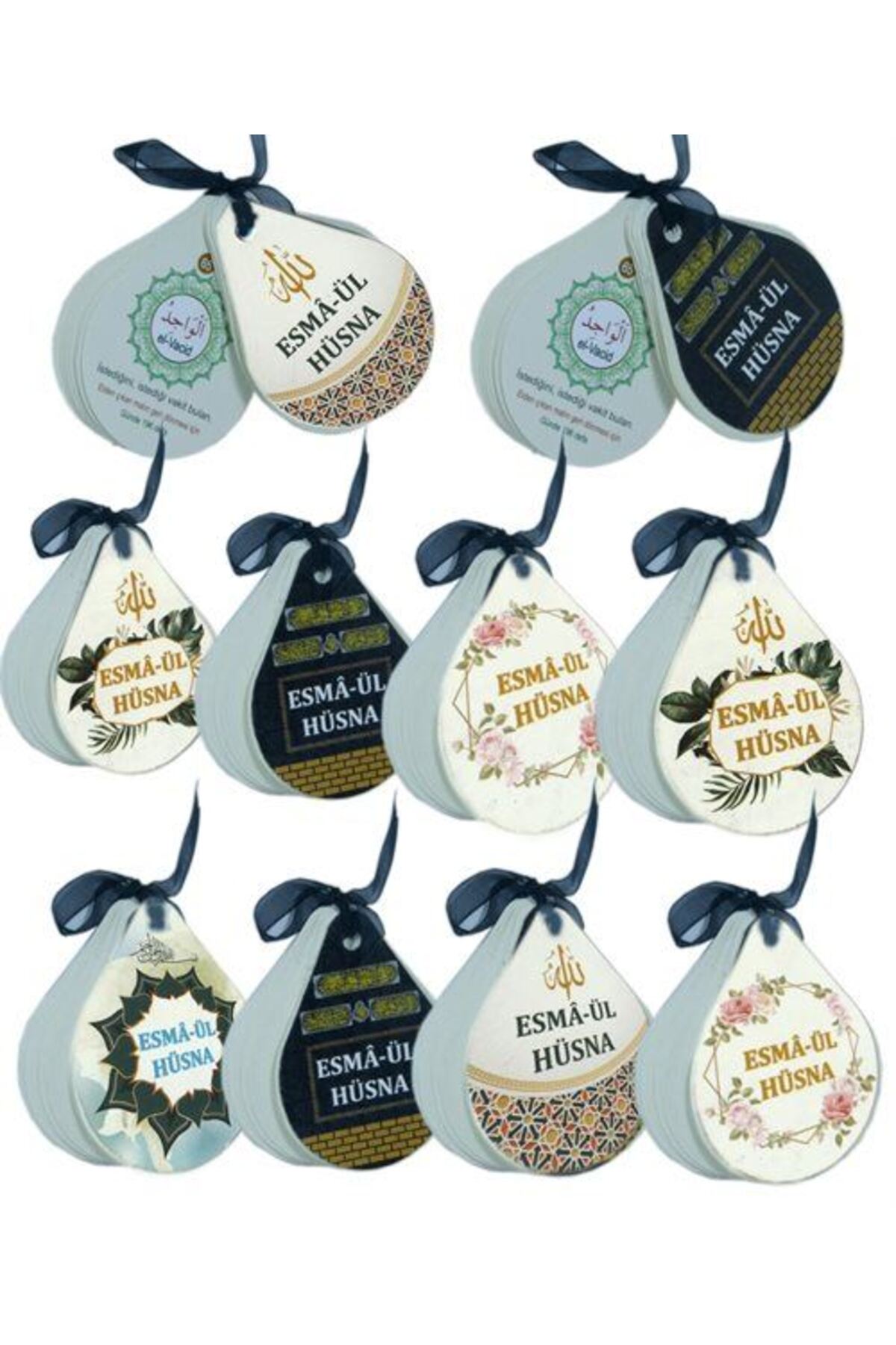 Coral Dağıtım Esma-ül Hüsna Damla Şekilli Kartela (10'lu Paket) Arapçası, Türkçesi ve Anlamı