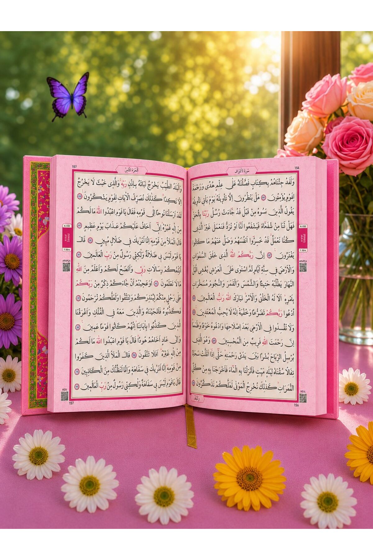 Medrese Kitab Evi Kuranı Kerim Pembe Çocuk Kuranı Diyanet Onaylı Orta boy 17x24 cm - Görsel 3