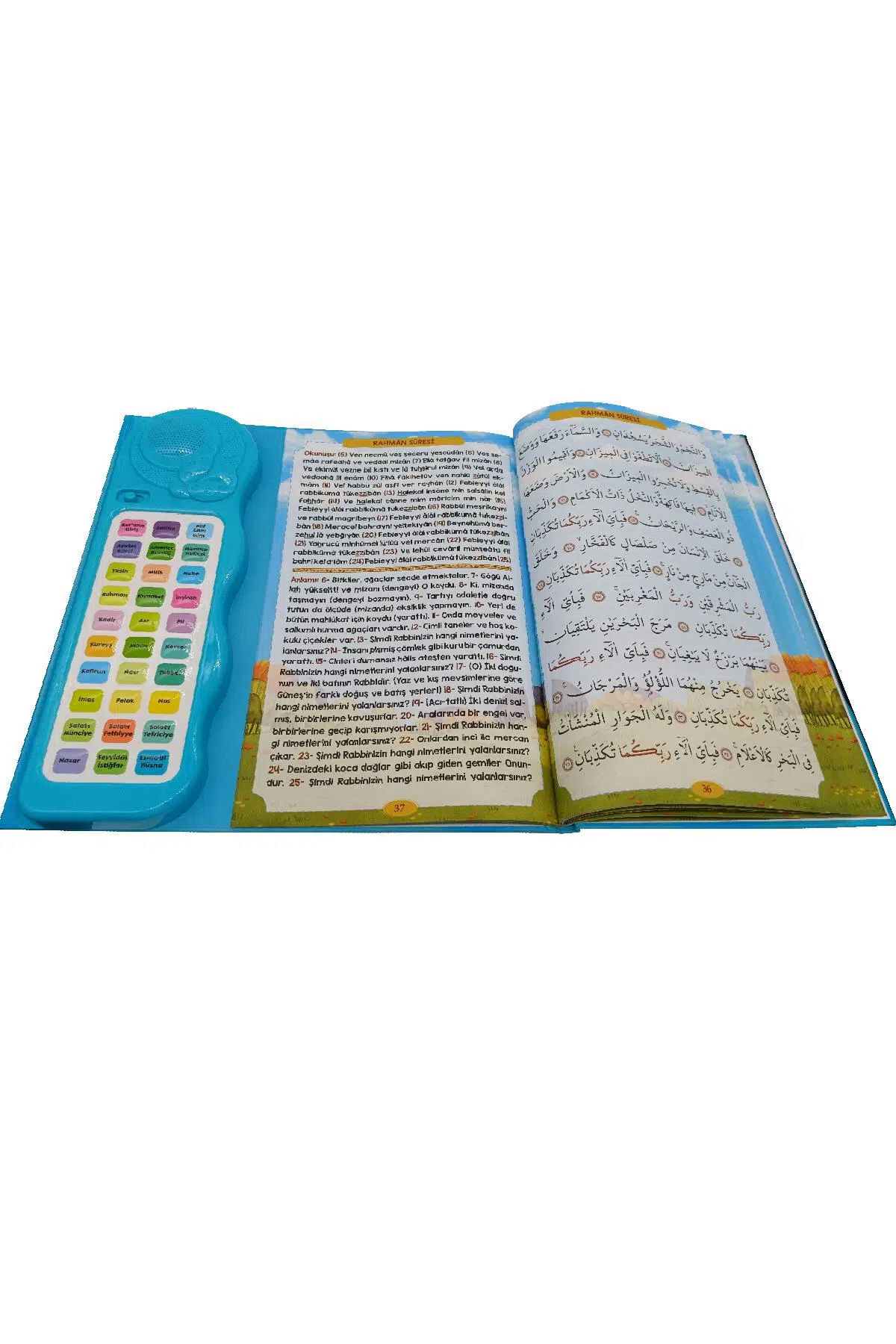 Bayramdan Sesli Yasini Şerif Ögreten Cihaz Sesli Yasin Kitaplı Mavi - Görsel 3