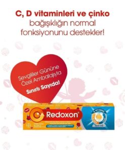 Alternative view of Redoxon Üçlü Etki 15 Efervesan Tablet -sevgililer Günü Özel Paketi I 1000 Mg C Vitamini, D Vitamini,