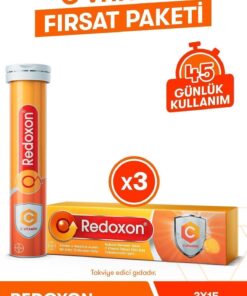 Redoxon C Vitamini 15 Efervesan Tablet 3li Paket I 1000 Mg C Vitamini Içeren Takviye Edici Gıda