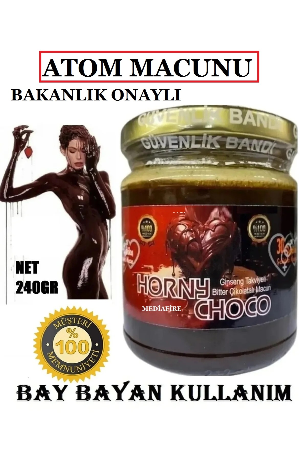 MediaFire Macunu Bitkisel Macun Çakşır Demirdikeni Ginsengli Horny Kuvvetli Güç Atom Macunu Macun 240gr