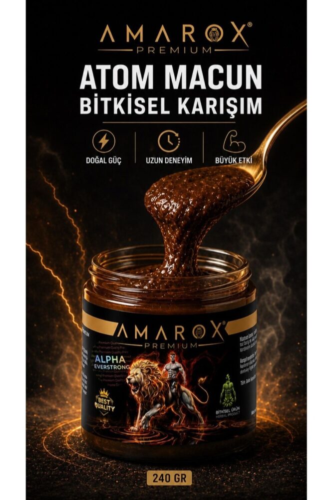 ALPHA EVERSTRONG Ginseng Atom Güç Amarox Premium Özel Karışımlı Bitkisel Macun Kavanoz (240 GR) - Görsel 2