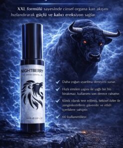 NightBerry XXL Erkek H’acimlendirici ve S’ertleştirici Jel 60 ml (Bü’yütücü)